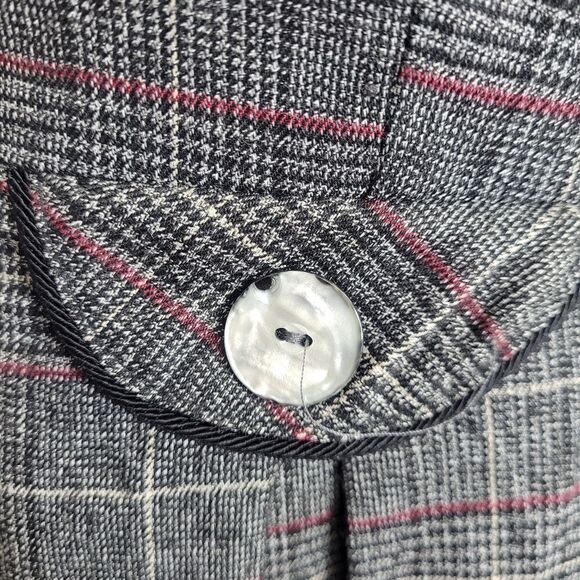 EVA ROSE Y2K dress gray plaid‎ pleated sleeveless dark academia with pockets L - Picture 4 of 9